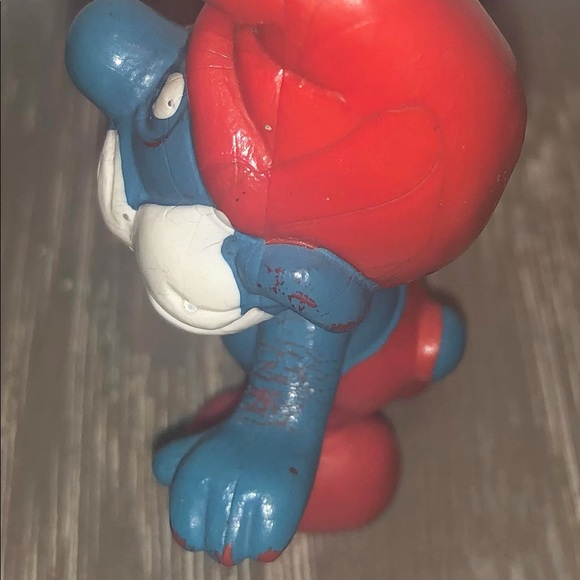 Vintage 1978 Smurf Figurines. Papa Smurf Doctor Smurf - Picture 3 of 10